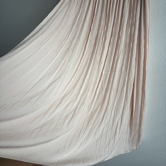 NWT Philosophy Blush Pleated Maxi Skirt Rose Cream Long Flowy Feminine Skirt - Picture 3 of 6